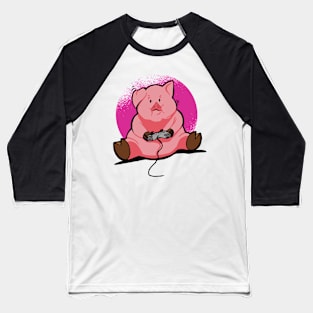 Gamer Pig Baseball T-Shirt